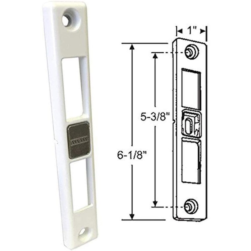 C.R. LAURENCE Lock Keeper for Milgard Patio Doors - White