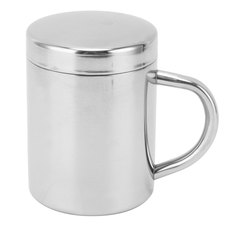 Tea Cup Portable 304 Stainless Steel Water Cup with Lid