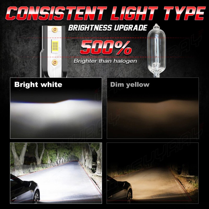CHUSYYRAY 9005 HB3 LED Bulbs High Low Beam Headlight 80W