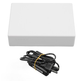 5 Port Gigabit Unmanaged Ethernet Switch Plug and Play Quiet Operation Home Network Hub with ABS Shell 100‑240V US Plug