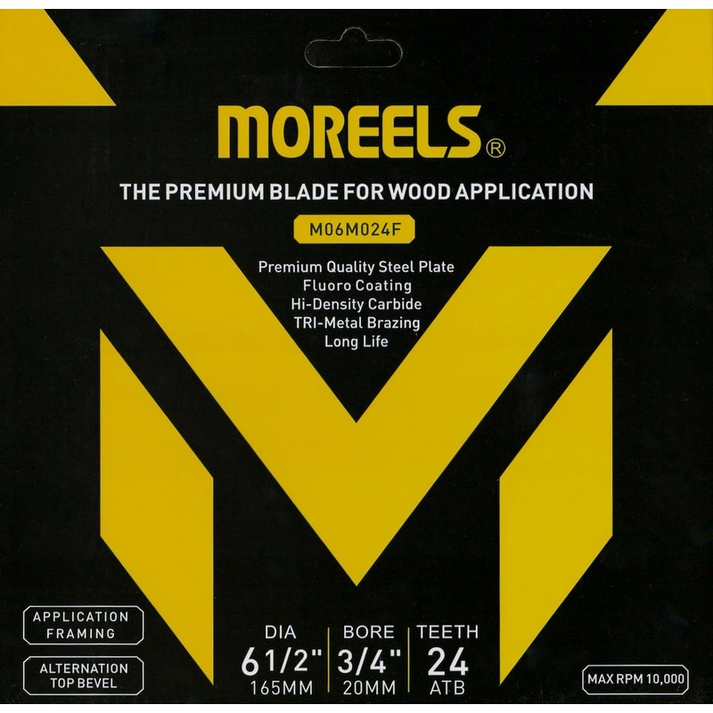 165mm Circular Saw Blade - 20mm Bore x 24T