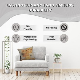 Charlotte Home Furnishings Decorative Throw Pillow Cover 18X18 in, Tapestry Pillow Cover for Couch, Bed and Living Room, Yellow Sunflower Boho Sofa Cushion Cases, Soft European Cotton Jacquard Woven