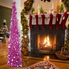 N&T NIETING Christmas Tree,5ft Collapsible Pop Up Christmas Tree Fuchsia