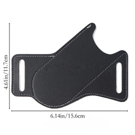 Zittop 1pcs Leather Knife Sheath for Pocket Folding Knife Carrier, EDC Leather Sheath for Folding Knife Carrier (Black)