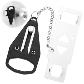 GisWell Portable Door Lock, Portable Door Lock for Hotels, Door Lock Travel Lock, Portable Door Lock Universal, for Hotel, Apartment, Home, Anti-Theft, Portable (Black)