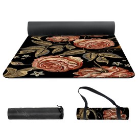 nuveti Yoga Mat Print Extra Thick TPE Non Slip Fitness Exercise Mat with Carrying Bag,72"x24" Extra Thick 6MM Exercise & Workout Mat for Yoga, Pilates Fitness and Floor Exercises