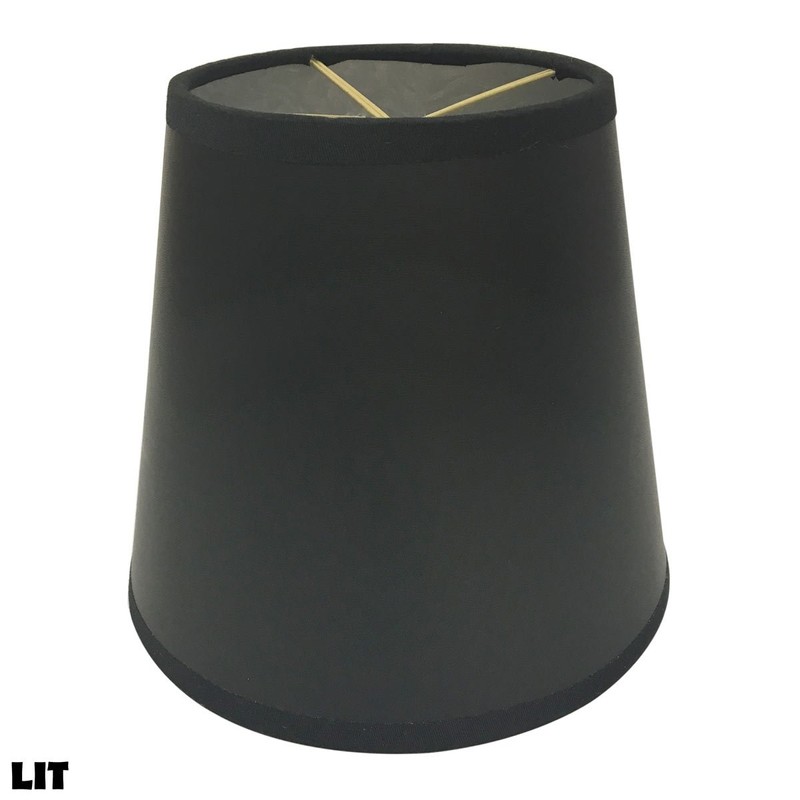 Royal Designs CS-954-5BLK Parchment Empire Black Chandelier Lamp Shade, Black