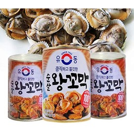 YooDong Canned Seafood Collection 3 Cans | 유동 골뱅이, 왕꼬막 3캔 모음; 3 Cockle(왕꼬막)