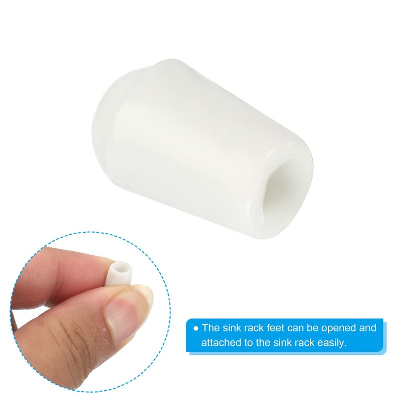 PATIKIL Kitchen Sink Rack Feet, 50 Pack 4mm ID x