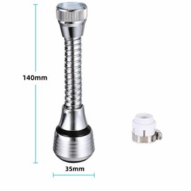 Ceeyoll 360 Degree Rotating Tap Aerator Rotatable Water Saving Tap To Tap Extension Water Filter Tap Tap Filter Suitable for Bathroom, Sink, Kitchen