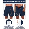 Mens Bathing Suit with Compression Liner Mens Swim Trunks 5
