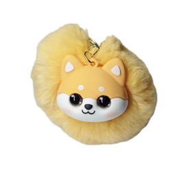 Pandachilla Multila Fierce Dog Bag Charm Keychain, Braun