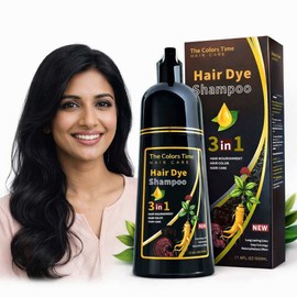 The Colors Time Hair Care Hair Dye Shampoo 3 in 1 with natural ingredients for nourishment color care.