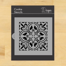 Scroll Tile Stencil