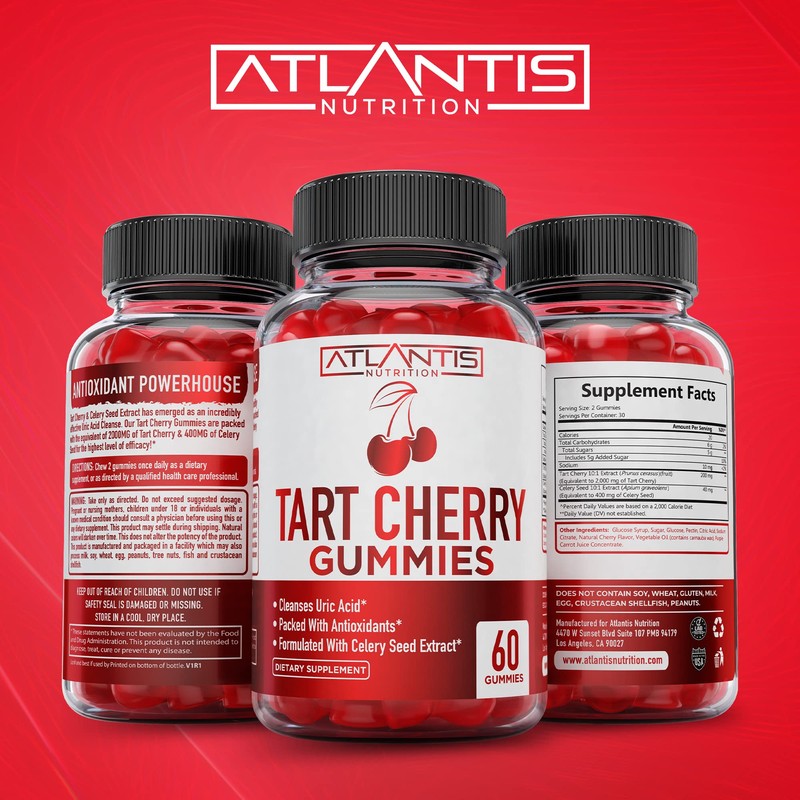 Tart Cherry Gummies 2-Pack with Celery Seed Extract - Advanced