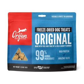 ORIJEN Grain Free High Protein Freeze Dried Dog Treats Original Recipe 3.25oz Bag