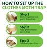 Greenway Clothing Moth Traps with Powerful Pheromone Lures for Effective,