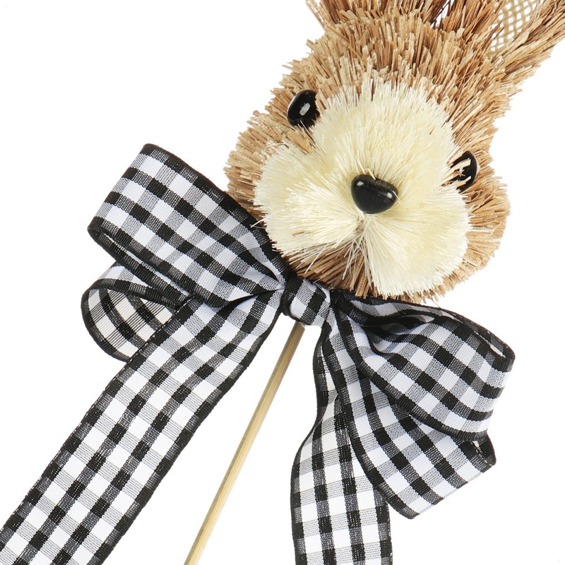 com-four® Flower Stake in Rabbit Design - Cute Rabbit Head
