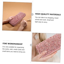 OHPHCALL 1pc Stylish Shiny Women Wallet Creative Zippered Handbag for Fashion Daily Use Pu Material Organized Multi-Compartment Design for Travel Parties