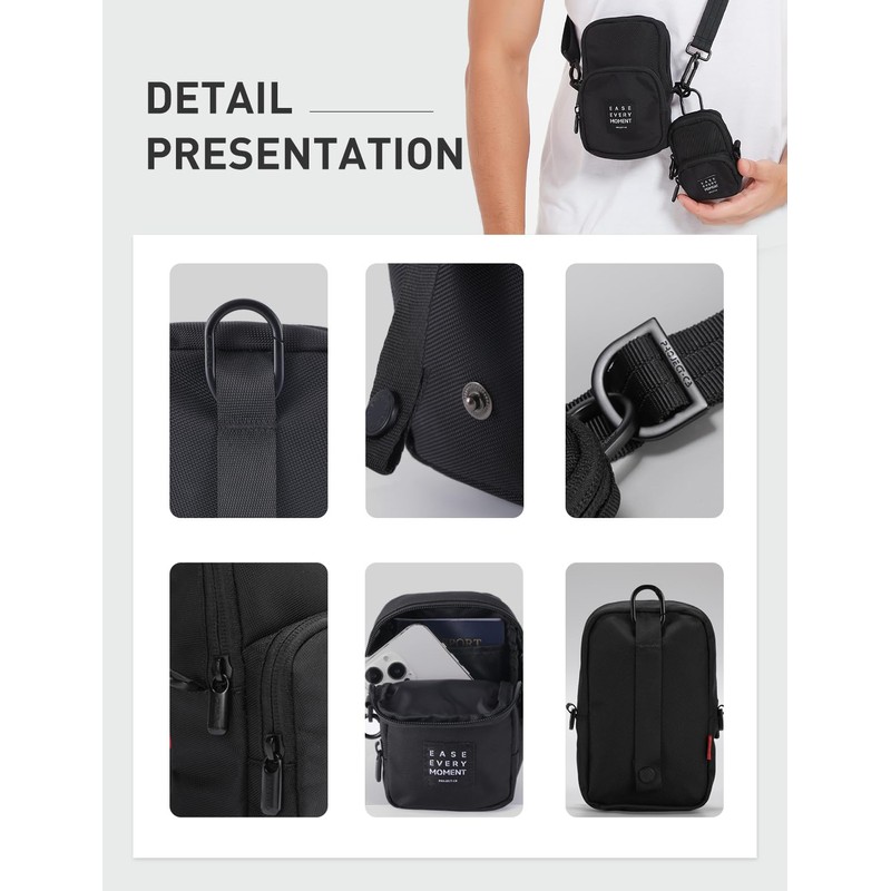 Project-cb Smartphone Pouch, Earphone Pouch, Mini Pouch, Carabiner Included, Smartphone