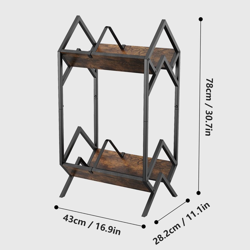WOLiBOSS 2 Tier Vinyl Record Storage-Holds 80-100 LP Albums,Quick Assembly