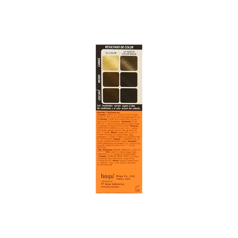 BIGEN Pack de 12 tintes marca bigen polvo tono,"bp castano