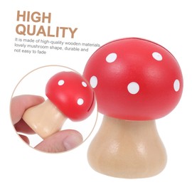 TEHAUX 5pcs Vintage Mushroom-Shaped Photo Clips Card Holders for Home Decor Message Display Office Use and for