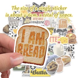 SYEYCW 50 Pcs Cute Cow Stickers, Bookish Stickers, Waterproof Stickers, Cute Cartoon Stickers for Laptop, for Travel Case, Laptop, Planners, Water Bottles, Calendars, Scrapbook, Suitcase, Notebooks