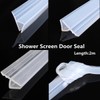 2m Shower Door Seal Strip Frameless Door Sweep Flexible Glass