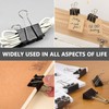 10PCS Binder Clips Black Metal Foldback Clamps Document Paper 51mm