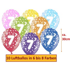 Pack of 10 Colourful Balloons Metallic 30 cm Decoration for Children's Birthday Party Happy Birthday Decoration