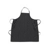 Chef Works Unisex Englische Kochschürze, Schwarz mit Kreidestreifen, Einheitsgröße