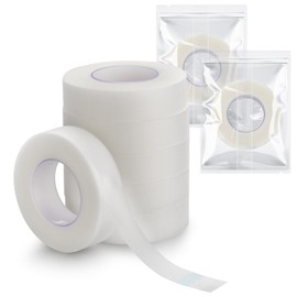 AHHALFFY 8 Rolls Hypoallergenic Micropore Eyelash Tape Clear Medical Tape Skin Tape Adhesion First Aid Tape for Wound Care Cosmetic 1/2 inch x 10 Yds
