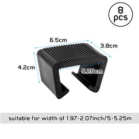 QUACOWW 8 Pieces Rattan Furniture Clips, Patio Wicker Furniture Clips Outdoor Furniture Clips 2.56 Inch Plastic Rattan Sofa Clips Plastic Rattan Chair Fasteners for Garden Outdoor