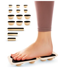 Einbeiniges Balance Board,Fußtrainer Blackboard Fußtrainer Holz Knöchelstärker für Verstauchte Knöchel, Trainingsgeräte für Wadentraining, Dehnungs und Fitnesshilfe