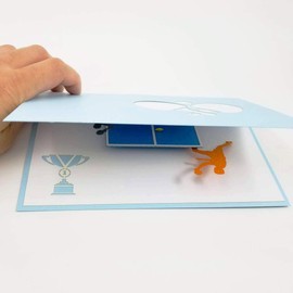 Table Tennis Birthday Card - Retirement, Congratulations, Thank You, Fathers Day, Mothers Day, Ping Pong Game Lover | Pop Card Express (Table Tennis Pop Up Card)