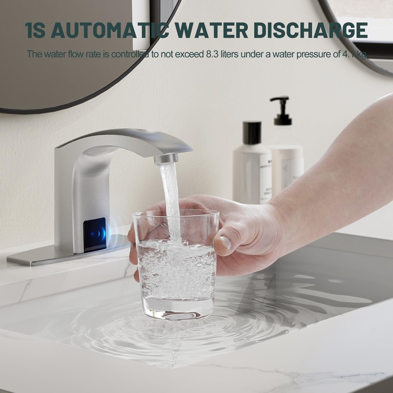 Greenspring Touchless Bathroom Sink Faucets, Automatic Faucet Bathroom Commercial Motion