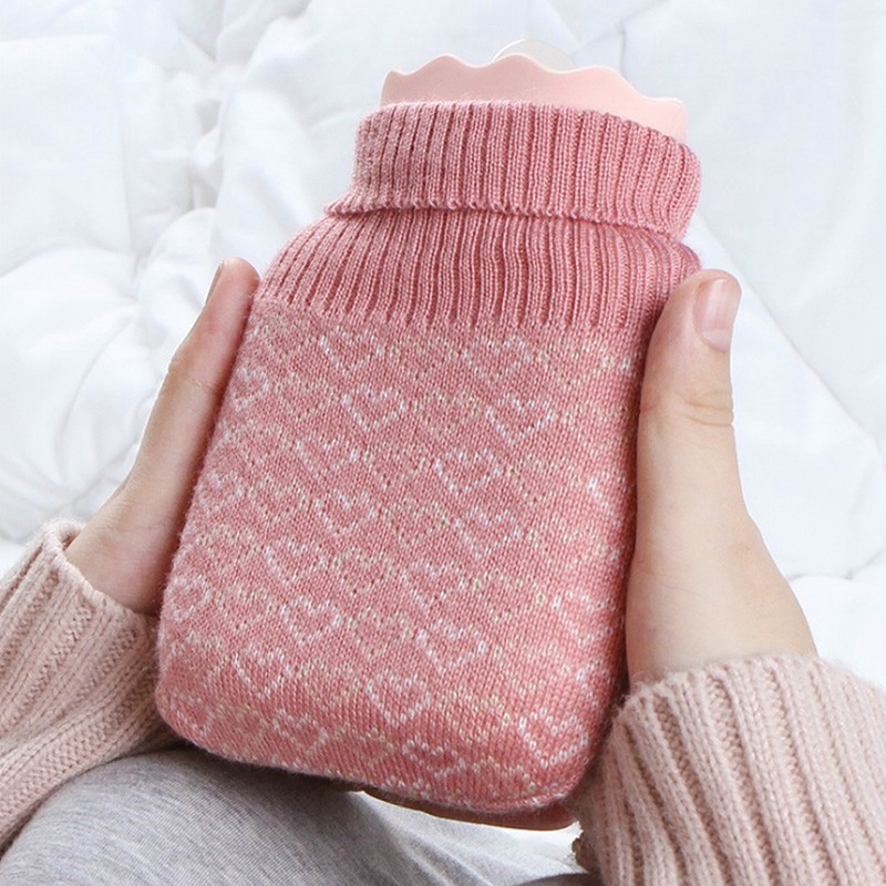 Mini Hot Water Bottle Bag Warm Hand Feet Warmer Water