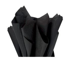Tissue Paper Squares, Bulk 24 Sheets, Premium Gift Wrap and Art Supplies for Birthdays, Holidays, or Presents by A1BakerySupplies, Small 20 Inch x 30 Inch (Black)