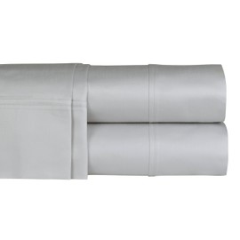 400 Thread Count 100% Extra-Long Staple Cotton Sheet Set, Full Sheets, Luxury Bedding Super Sale, Full Sheets 4 Piece Set, Smooth Sateen Weave,Silver, by Threadmill Home Linen