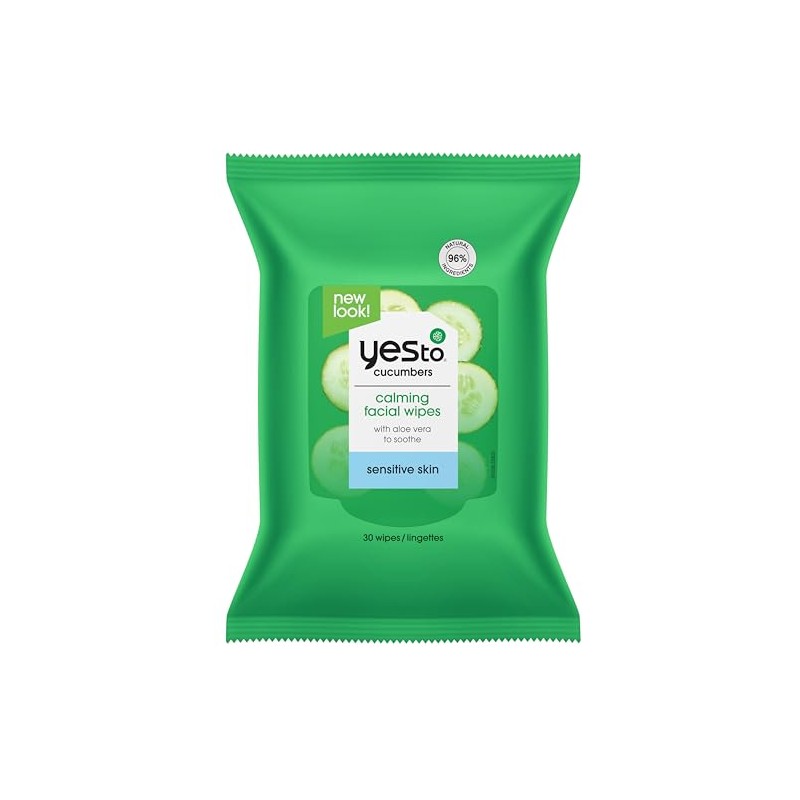 Yes To Face Wipes for Women and Men, Sensitive Facial