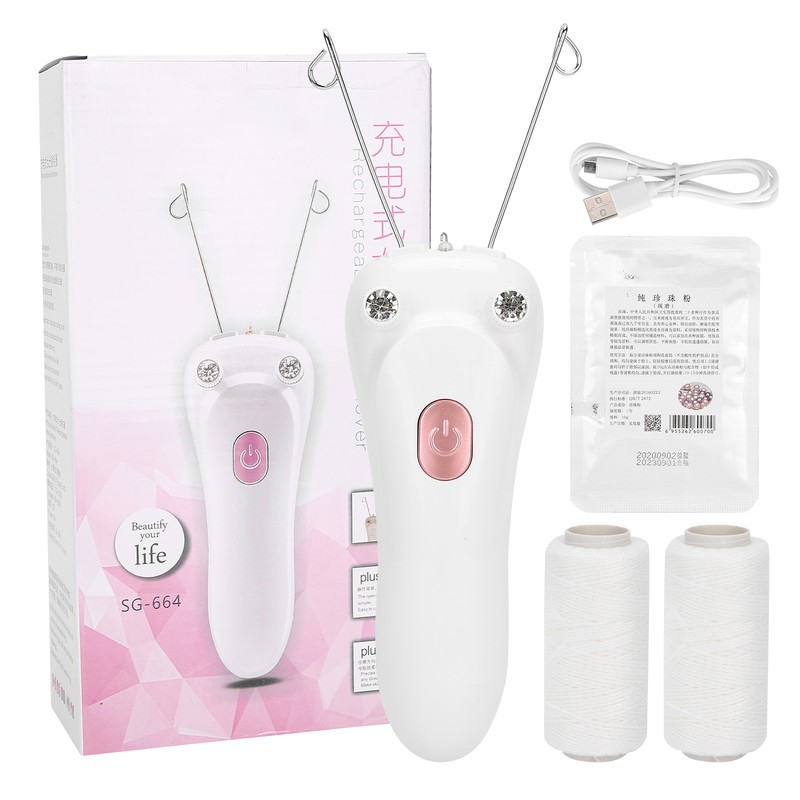 USB Charging Electric Cotton Thread Epilator Facial Body Hair Removal