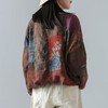 Cotton Linen Blend Spring Patchwork Short Jacket for Women -