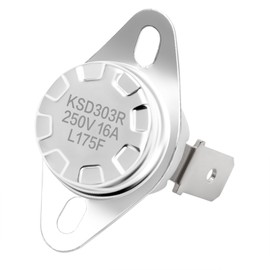 Barbqtime SRV230-1960 High Limit Switch for Heatilator Eco-Choice PS35 PS50 CAB50, High Limit Sensor for Quadra-Fire Castile Pellet Stoves, 175°F Snap Disc#2 Safety Sensor Thermodisc with Manual Reset