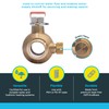 SharkBite 3/4 Inch Crimp Ball Valve with Drain, Brass Plumbing