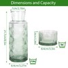 Bedside Water Carafe and Glass Set, 21.6 Oz Glass Water