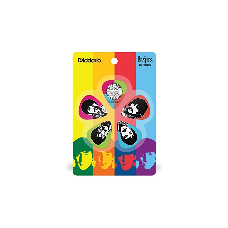 D'Addario Beatles Guitar Picks, Sgt. Pepper's 50th Anniversary, Heavy, Pack