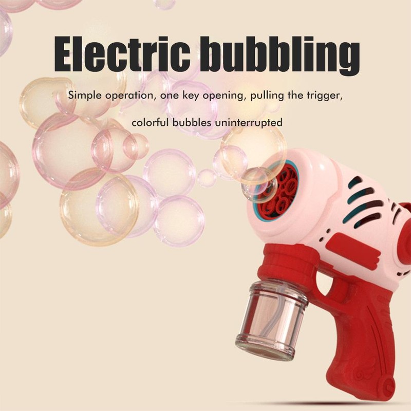 5 Hole Bubble Machine Electric Bubble Machine Light Music Soap