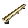 AVSIILE Linear Shower Floor Drain, Brushed Gold 30 Inch 304
