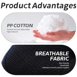 runfider Car Booster Bandage Seat Cushion for Short Adults Thick Breathable Mesh Height Adjustable for Driving, Office & Home Use Universal Fit for Cars, Trucks & Wheelchairs 15.7"x15.7"x4.7"-Black